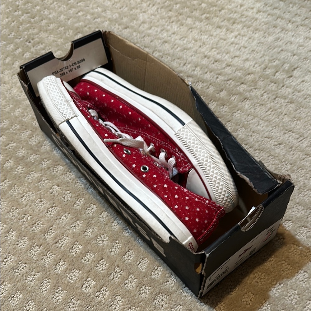 Converse Red and White Star Sneakers